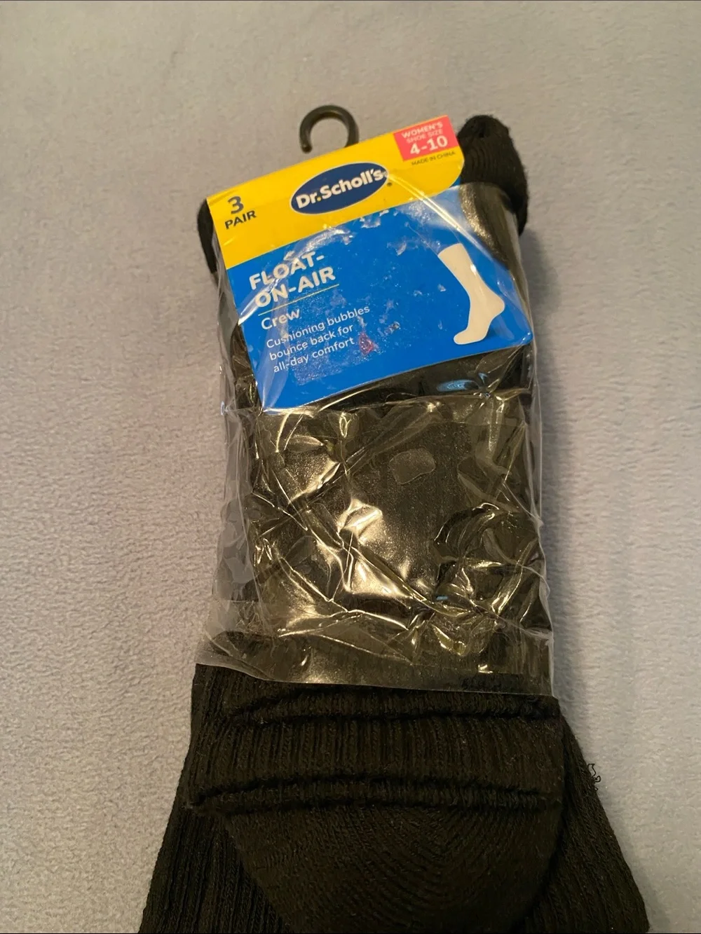 Dr. Scholl's Black Crew Socks - 3 Pair Pack